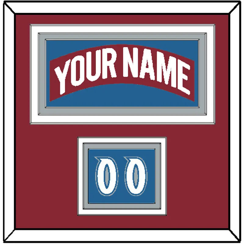 Colorado Nameplate & Number (Shoulder) - Road Burgundy (1995-1996) - Triple Mat 2