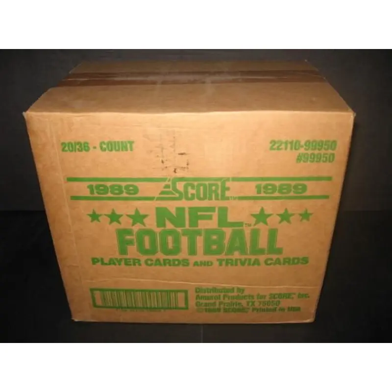 1989 Score Football Unopened Case (20 Box) (Authenticate)