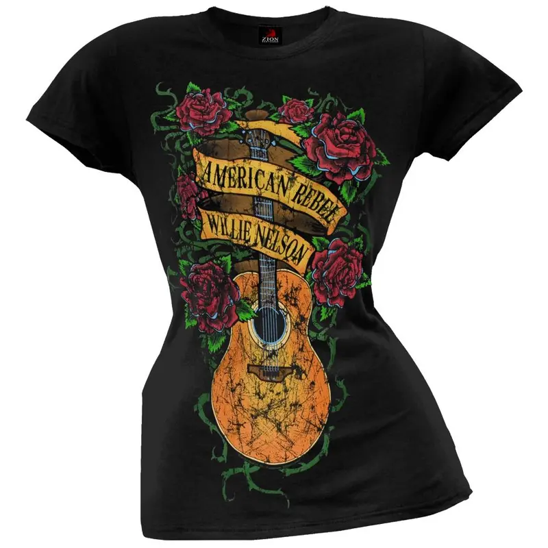 Willie Nelson - American Rebel Juniors T-Shirt