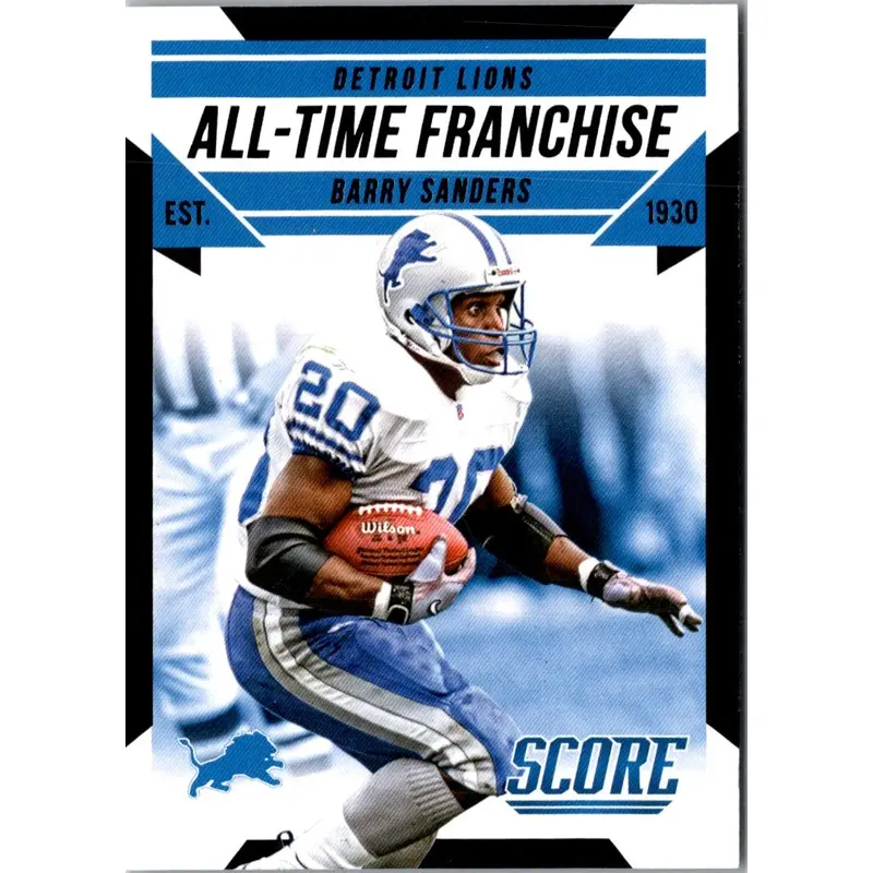 2015 Score All-Time Franchise Black Barry Sanders #2