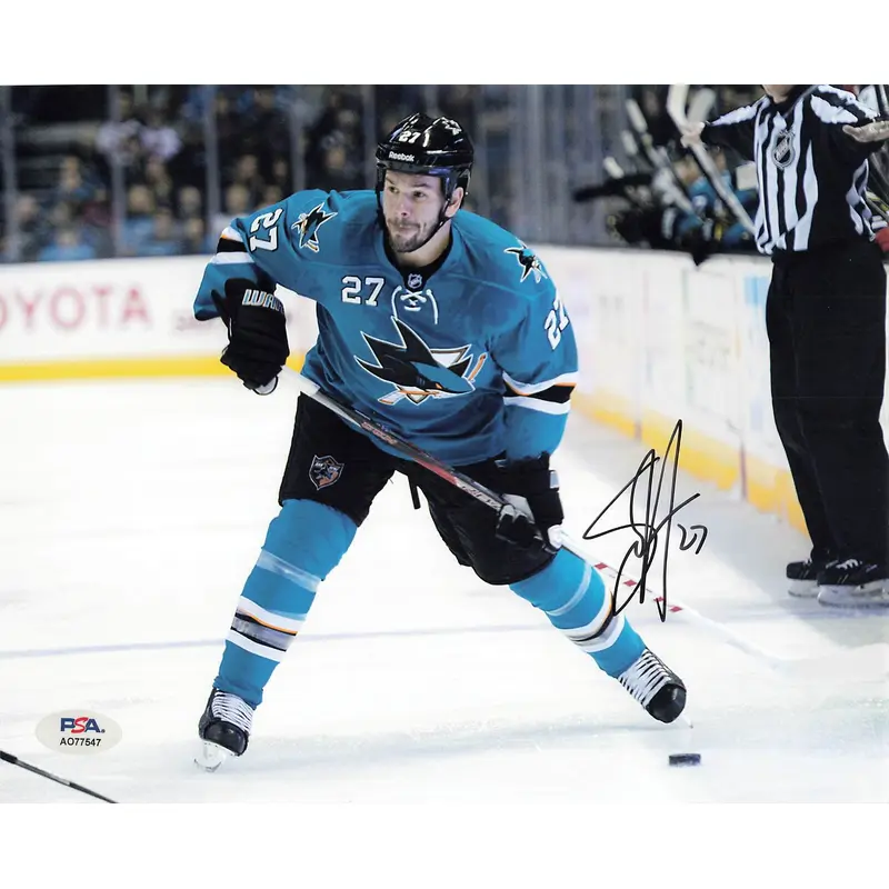 Scott Hannan signed 8x10 photo PSA/DNA San Jose Sharks Autographed