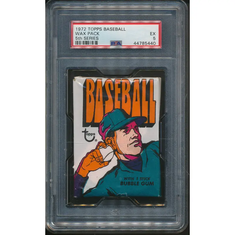 1972 Topps Baseball Unopened 5th Series Wax Pack PSA 5