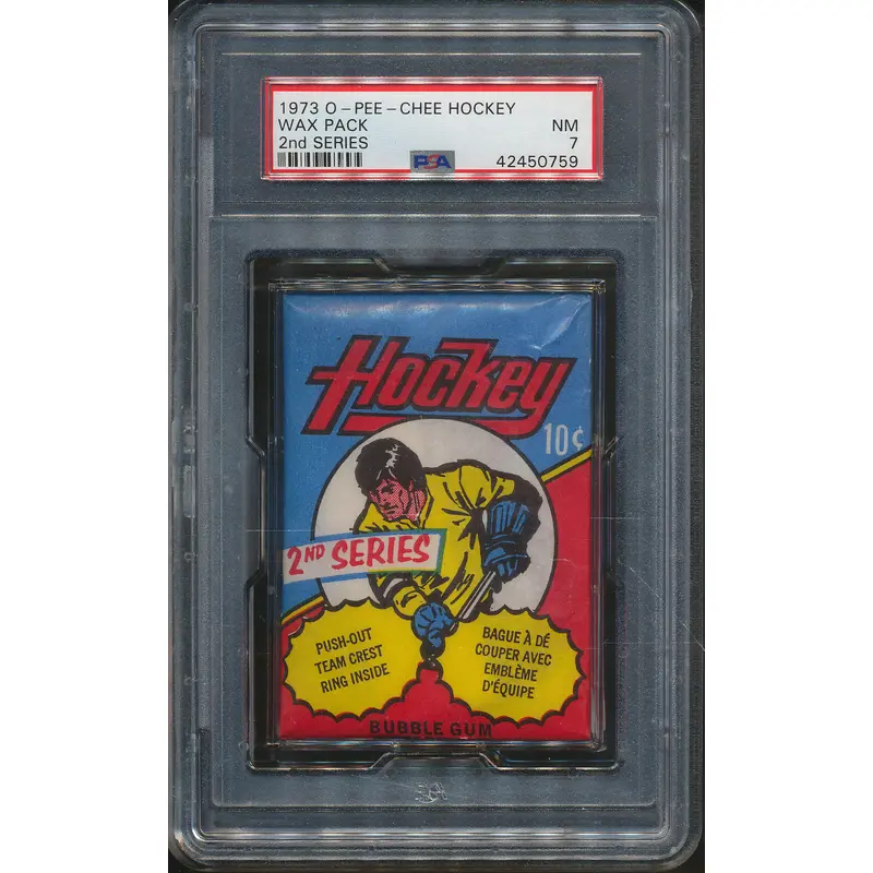 1973/74 OPC O-Pee-Chee Hockey Unopened Ser 2 Wax Pack PSA 9