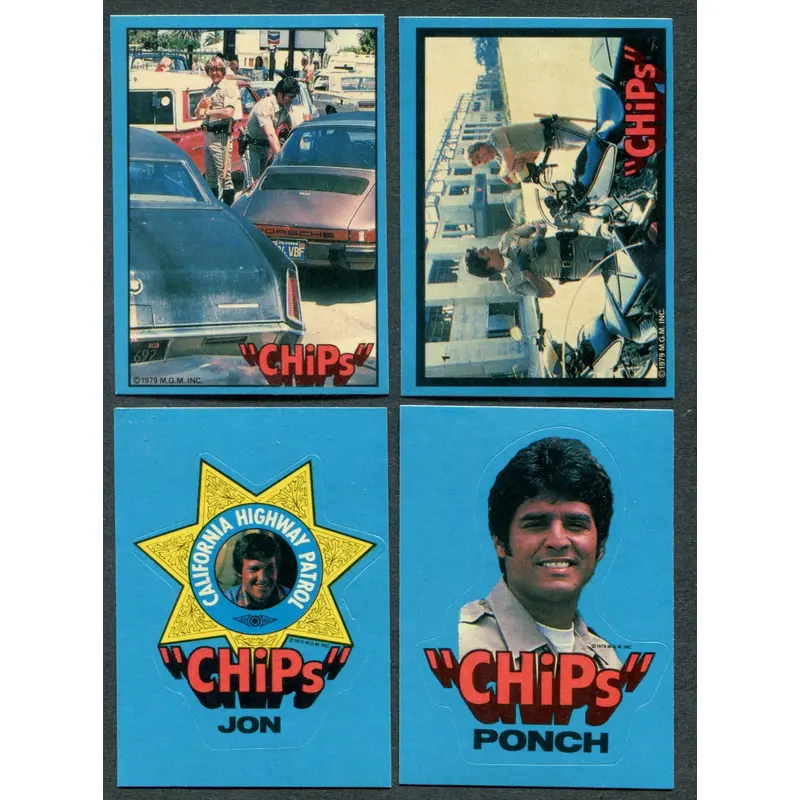 1979 Donruss CHiPs Complete Set (w/ stickers) (60/6) NM NM/MT