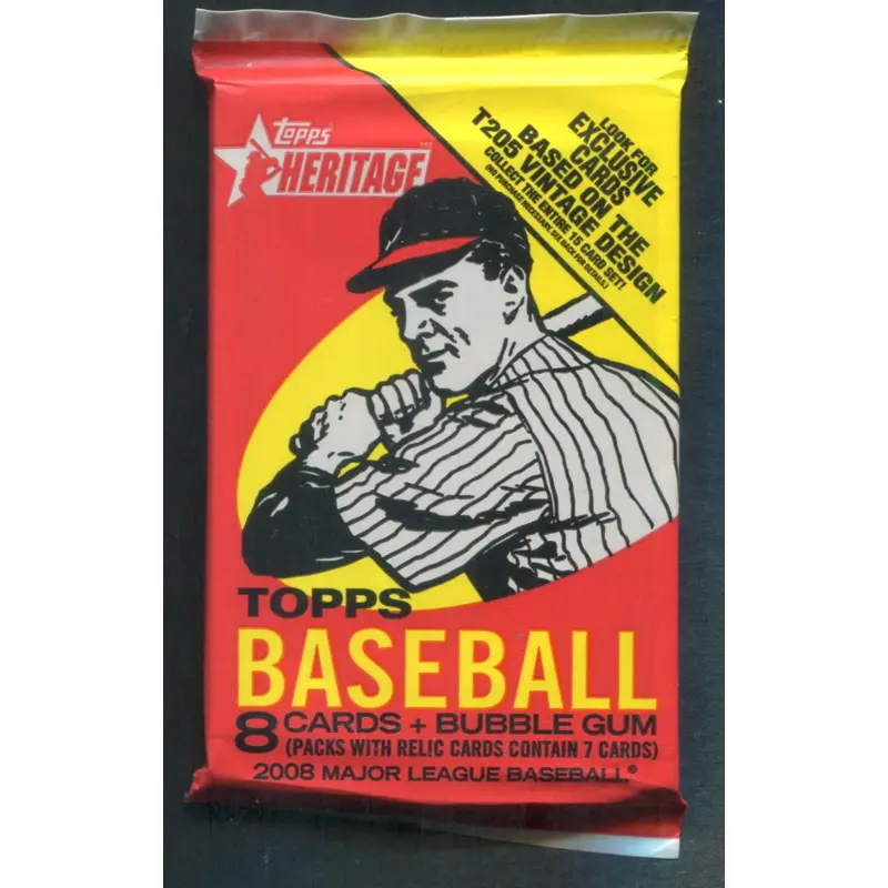 2008 Topps Heritage Baseball Unopened Pack (8)