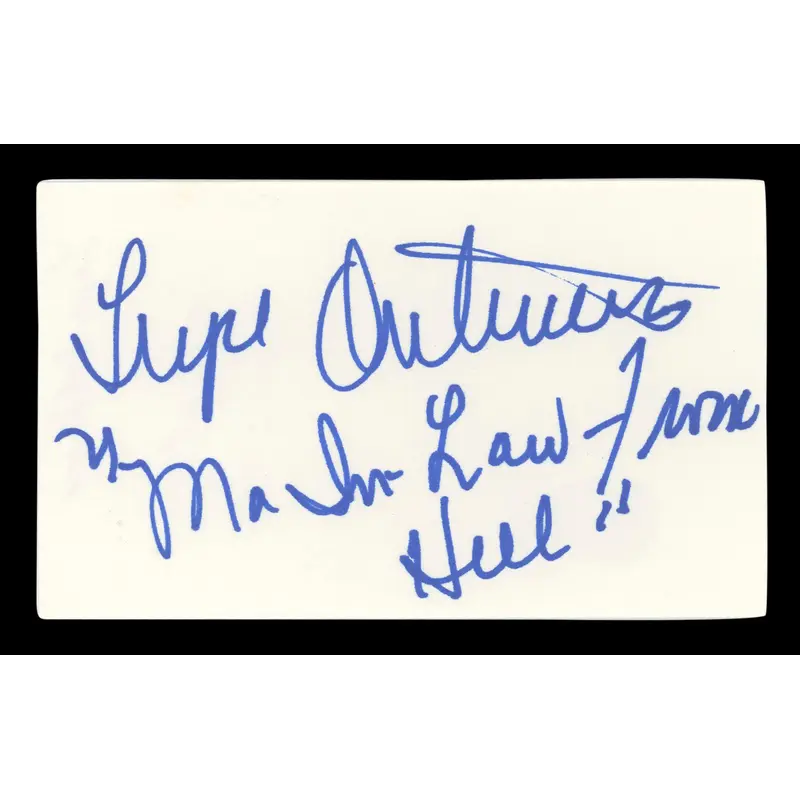 Lupe Ontiveros "Ma In Law from Hell" Signed 3x5 Index Card BAS #BL96935