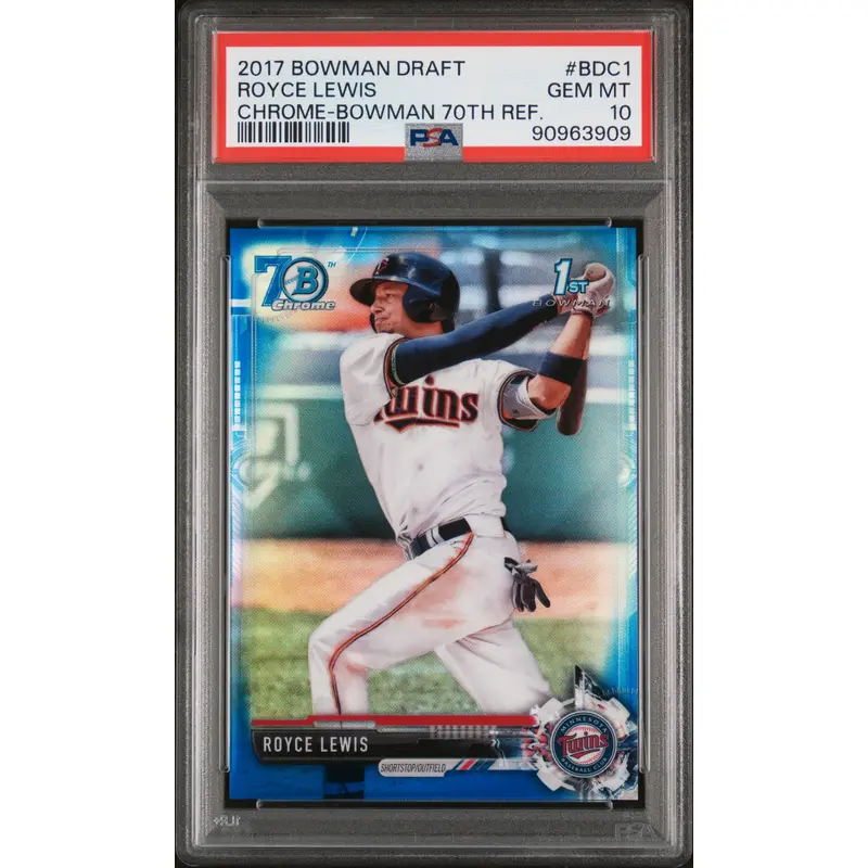 Royce Lewis 2017 Bowman Chrome Draft 70th Refractor #70/200 PSA 10 Gem Mint