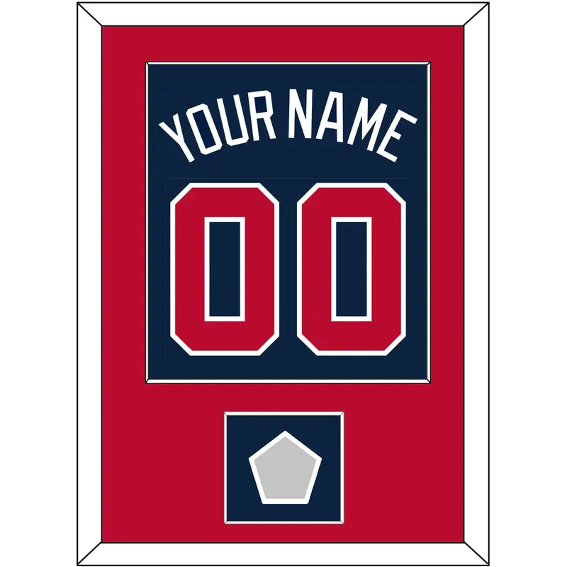 Atlanta Name, Number & World Series Jersey Patch - Alternate Road Blue - Single Mat 2