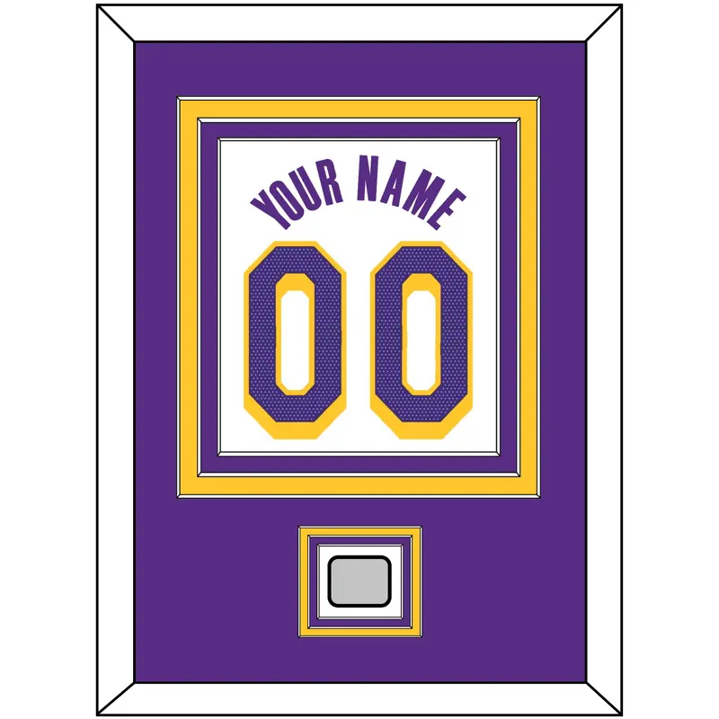 Los Angeles Name & Number With Finals Patch - White Association - Triple Mat 2