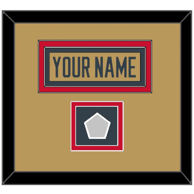 Vegas Nameplate & 2023 Stanley Cup Finals Patch - Alternate Gold - Double Mat 3
