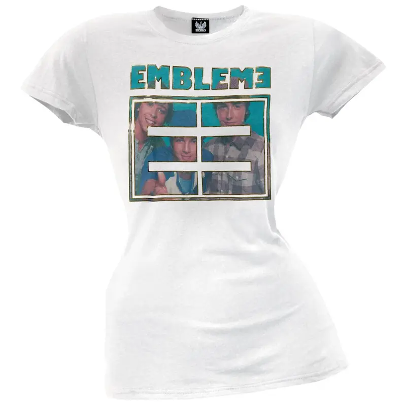 Emblem3 - Photo In Logo Juniors T-Shirt