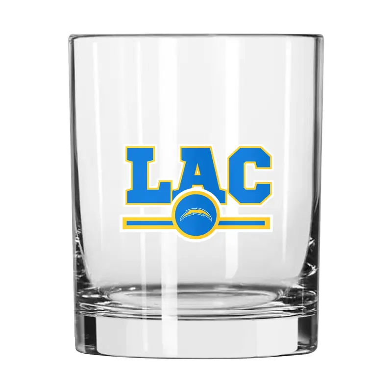 Los Angeles Chargers 14oz Letterman Rock Glass
