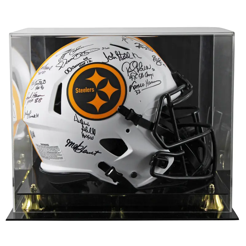 Steelers Greats (15) Signed Lunar Full Size Speed Proline Helmet W/ Case BAS Wit