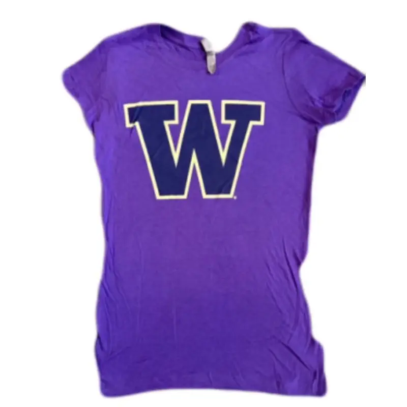 Womens Purple UW Short Sleeve Tee