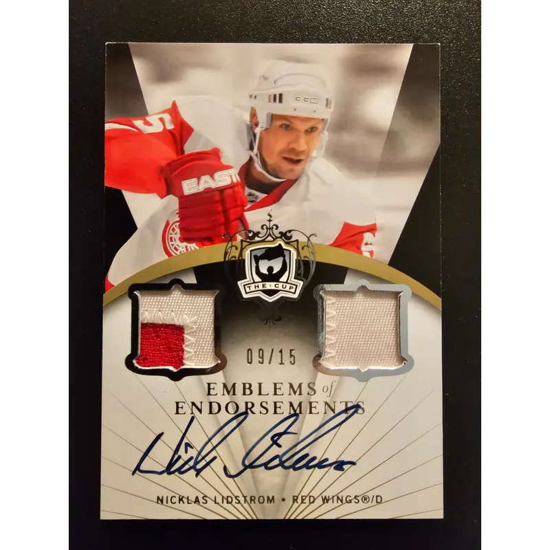 2007-08 Upper Deck The Cup - Emblems of Endorsement Nicklas Lidstrom #EE-NL /15