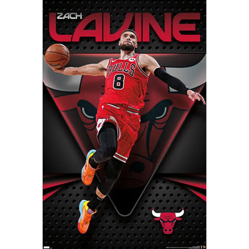 Zach Lavine "Super Slam" Chicago Bulls Official NBA Basketball Poster - Costacos 2023