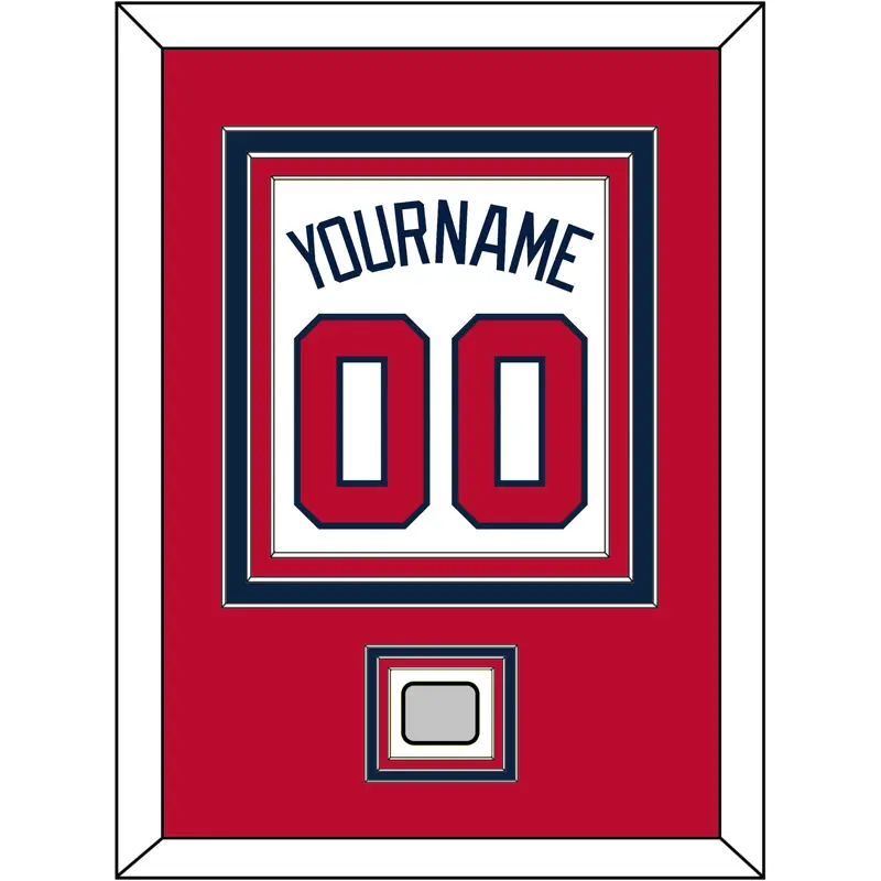 Atlanta Name, Number & World Series Champions Patch - Home White - Triple Mat 2