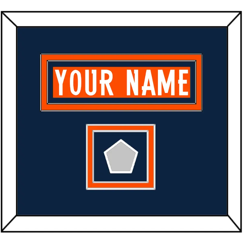Denver Nameplate & Super Bowl Jersey Patch - Home Orange (2012-2023) - Double Mat 3
