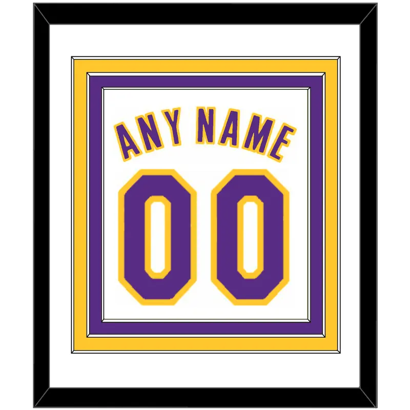 Los Angeles Name & Number - Home White (2002-2018) - Triple Mat 1