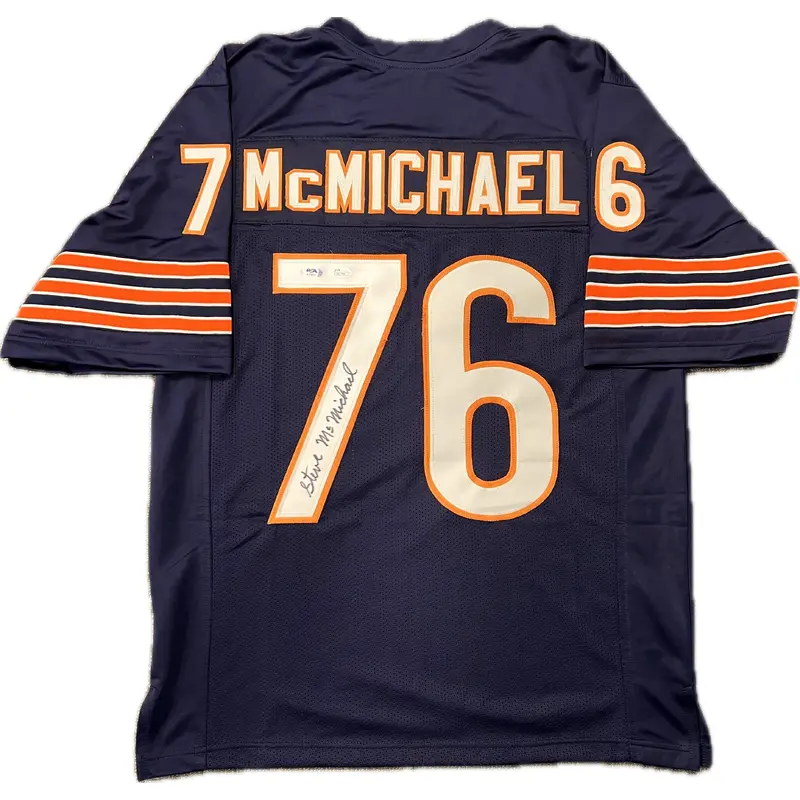 STEVE McMICHAEL Signed Jersey PSA/DNA Chicago Bears Autographed