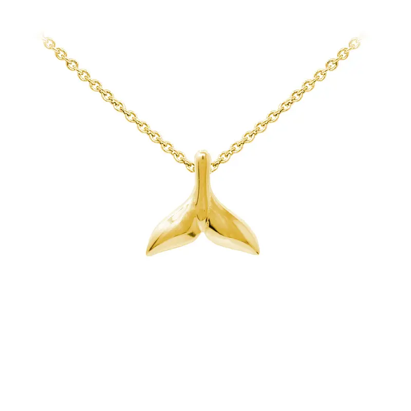 Whale Tail Sterling Silver Dainty Necklace