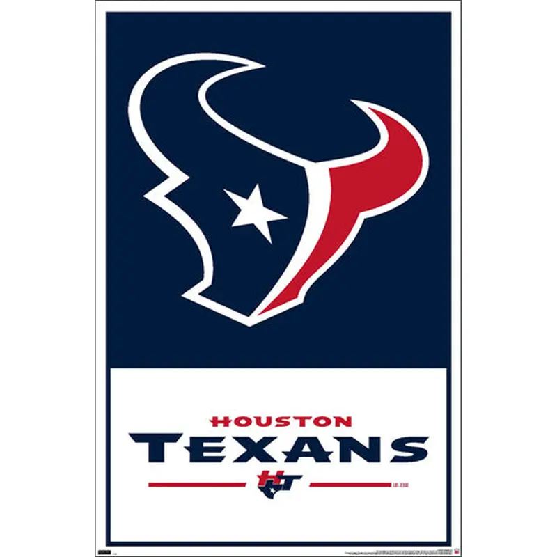 Houston Texans Official NFL Football Team Logo and Script Poster - Costacos Sports