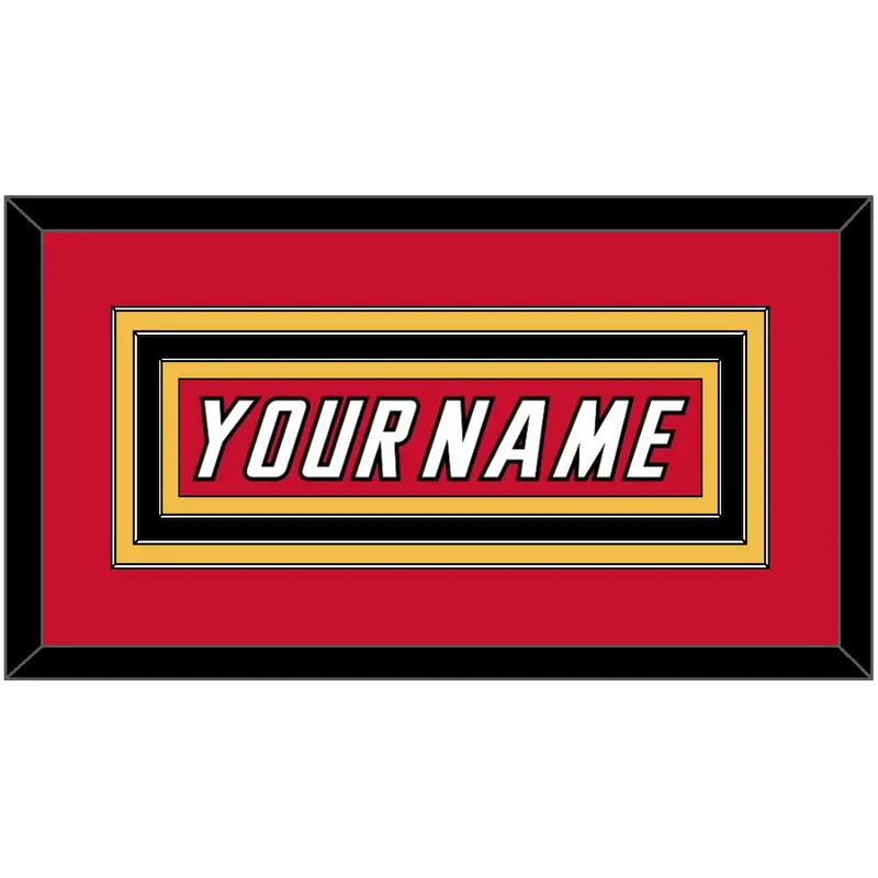 Calgary Nameplate - Road Red (1995-2000) - Triple Mat 2