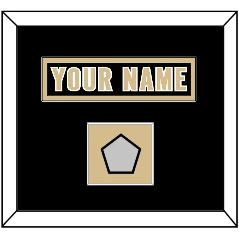 New Orleans Nameplate & Super Bowl XLIV Jersey Patch - Home Black - Single Mat 2