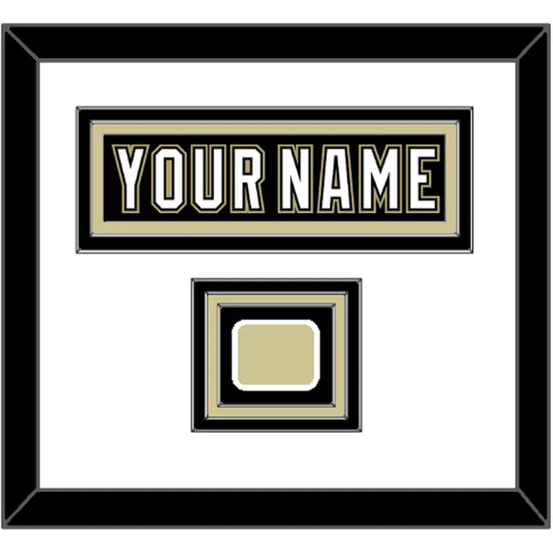 Pittsburgh Nameplate & Logo Patch - Black Jersey (2000-2007) - Triple Mat 1
