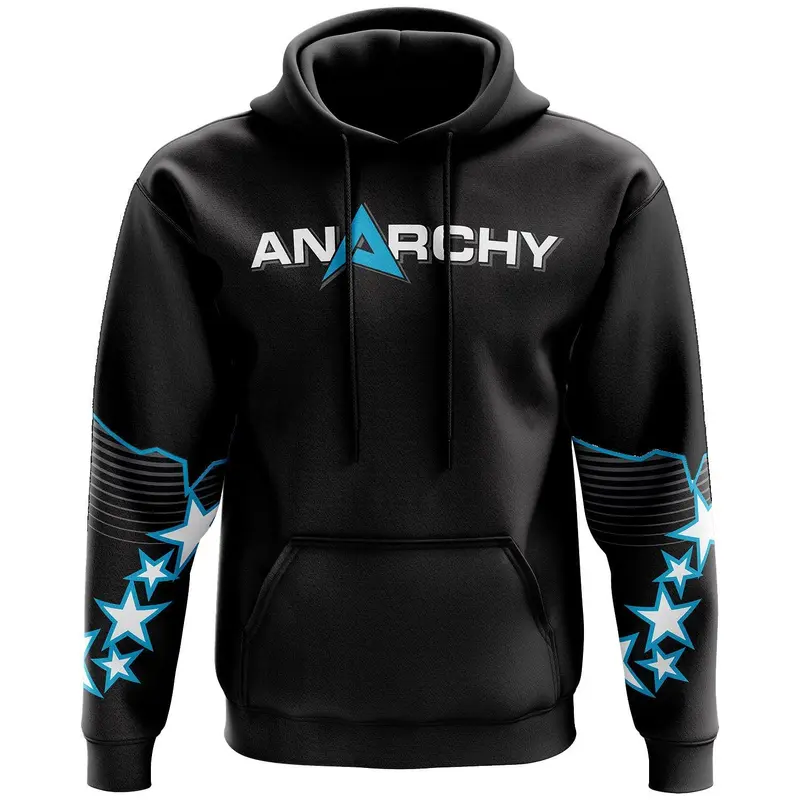 Anarchy Fleece Hoodie - Black Stars