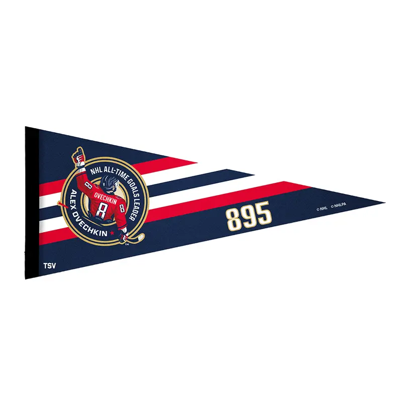 NHLPA Alex Ovechkin Washington Capitals 895 All-Time Goals Leader Collectors Pennant