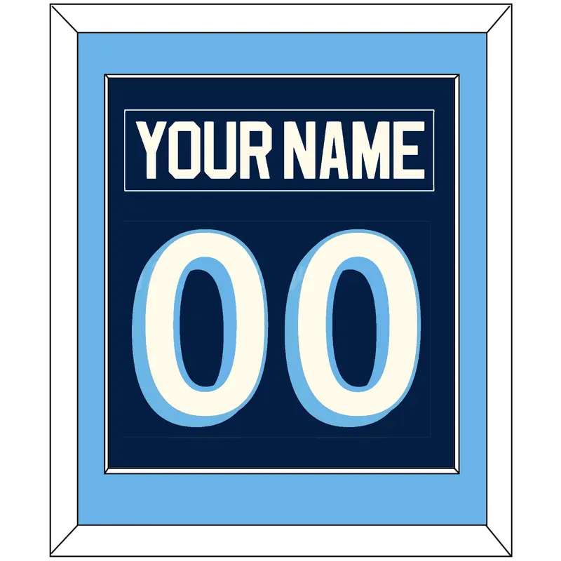 Pittsburgh Nameplate & Number (Back) Combined - 2011 Winter Classic Navy Blue - Single Mat 2
