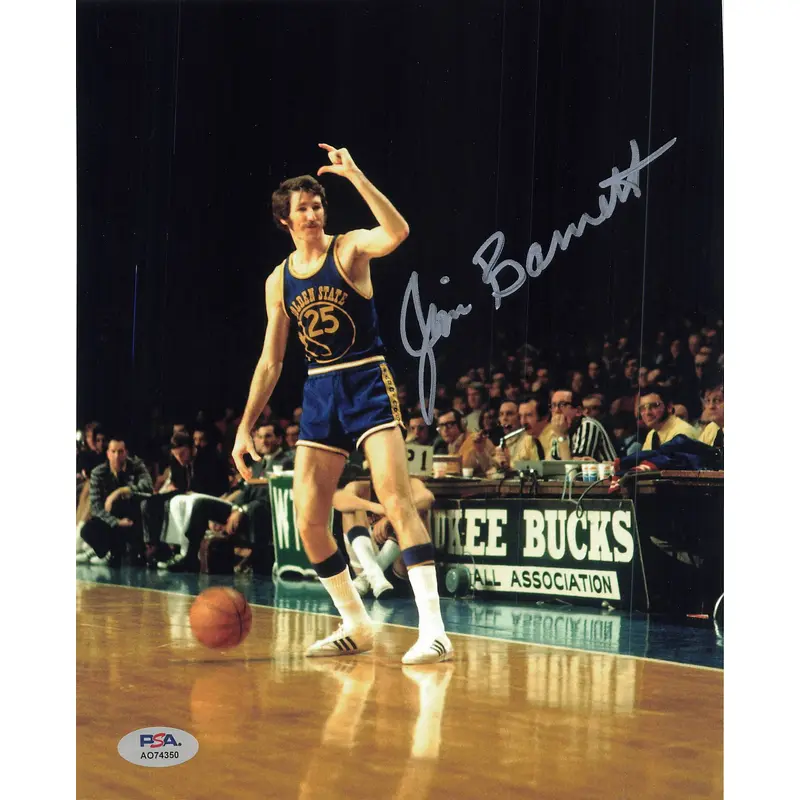 Jim Barnett signed 8x10 photo PSA/DNA Golden State Warriors Autographed