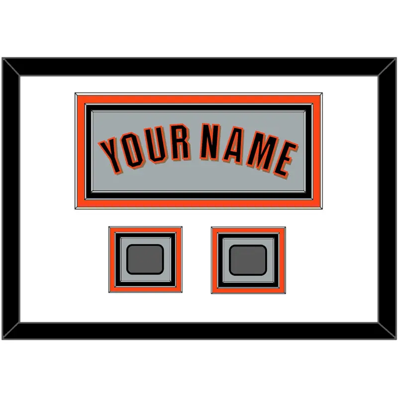 San Francisco Name & 2 World Series Champions Patches - Road Gray (2010-2021) - Triple Mat 1