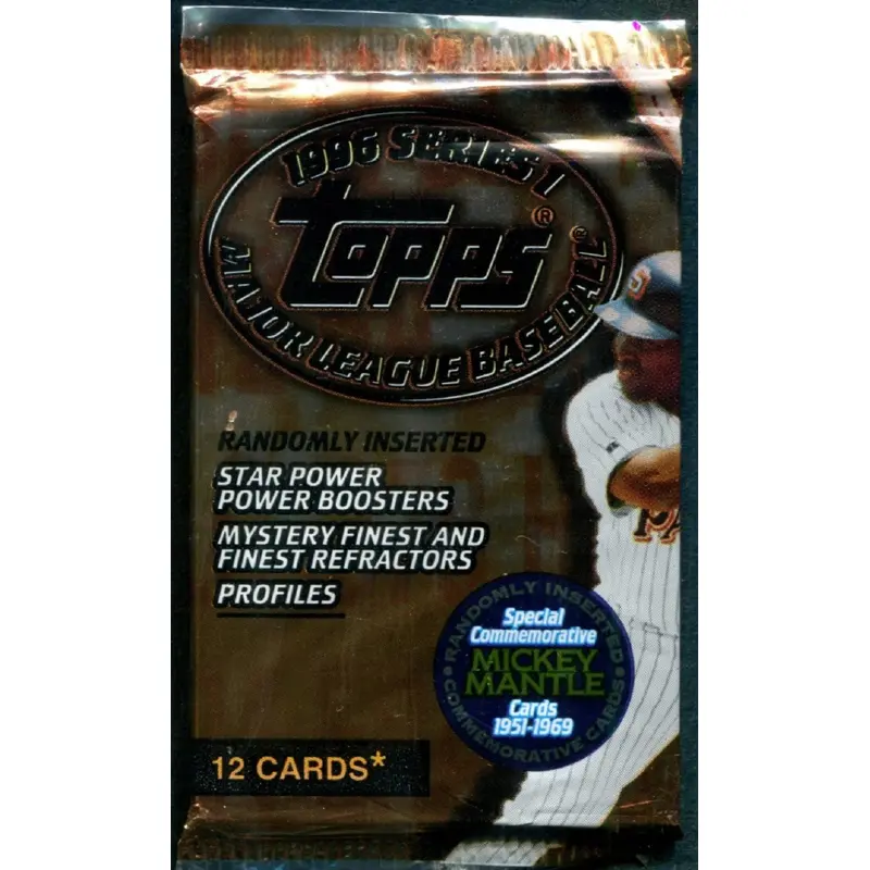 1996 Topps Baseball Unopened Series 1 Pack (Retail) (12)