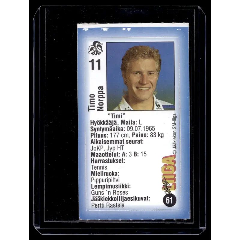 1992-93 JyvsHyv HockeyLiiga - Timo Norppa #61