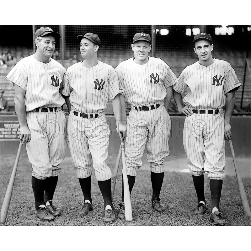 Lou Gehrig Joe Gordon 8X10 Photo - Rolfe Crosetti 1938 Yankees - 1771