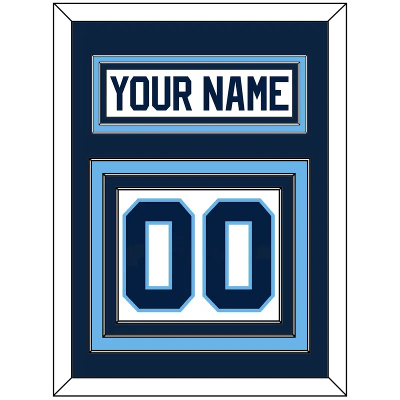 Maine Nameplate & Number (Back) - Home White (1993-1994) - Triple Mat 2