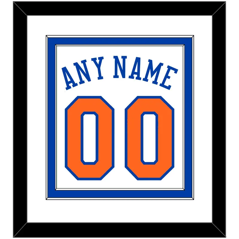 New York Name & Number - Home White - Double Mat 1