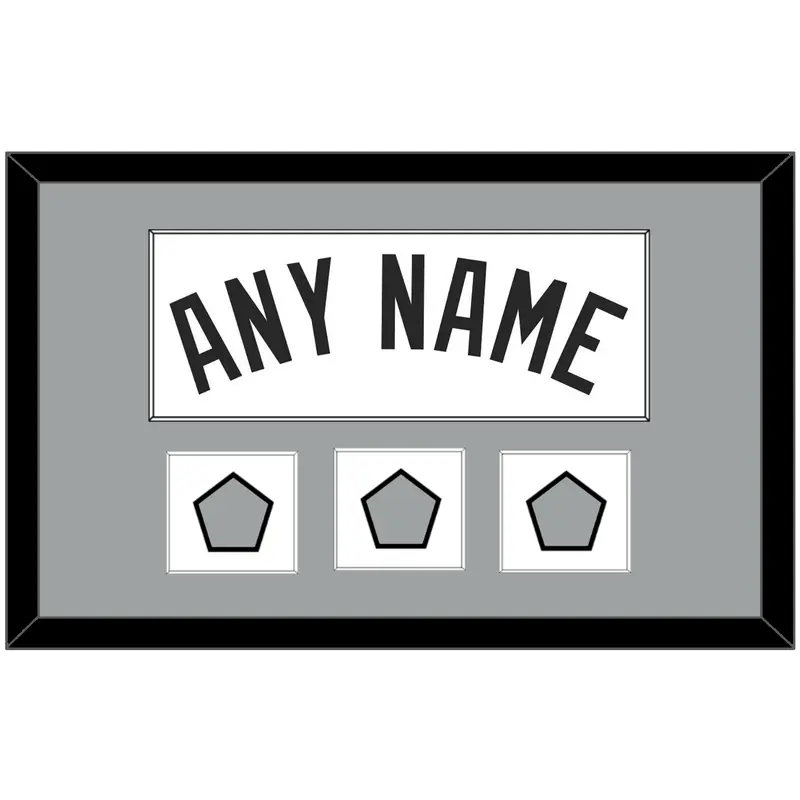 San Antonio Name With 3 Champions Banner Patches - Home White (1989-2002) - Single Mat 2
