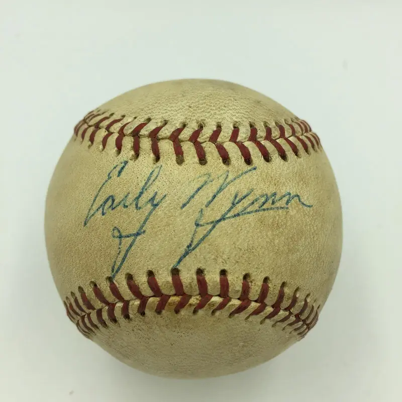 1960's Early Wynn Signed Game Used American League Joe Cronin Baseball PSA DNA