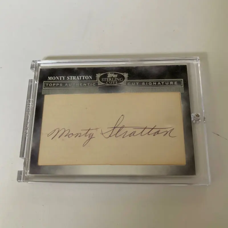 2006 Topps Sterlings Monty Stratton Auto Sterling Cuts Signed Autograph