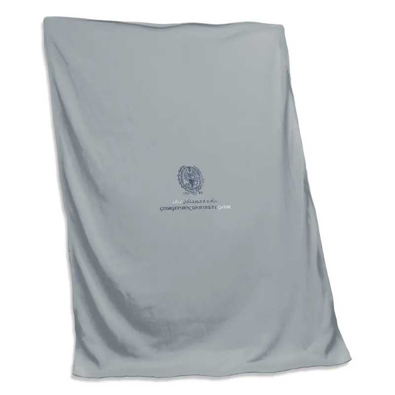 Georgetown Grey Qatar Sweatshirt Blanket (Screened)