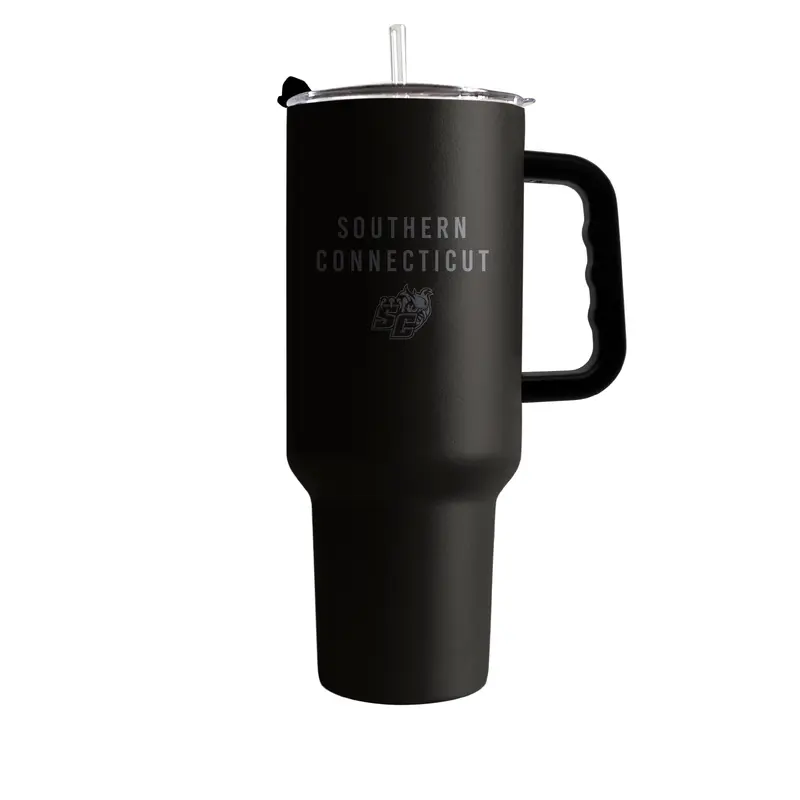 Southern Connecticut State 40oz Black Tonal Powder Coat Tumbler