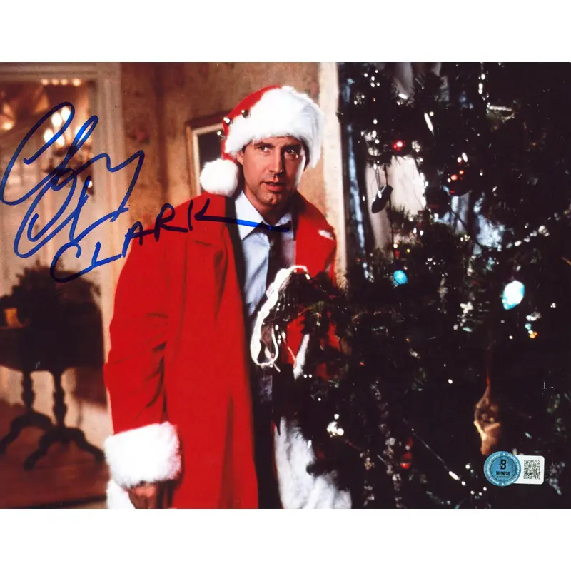 Chevy Chase Christmas Vacation "Clark" Authentic Signed 8x10 Photo BAS #1W385712