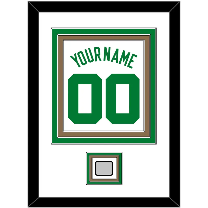 Boston Name & Number With Champions Patch - Home White (1972-2018) - Triple Mat 1