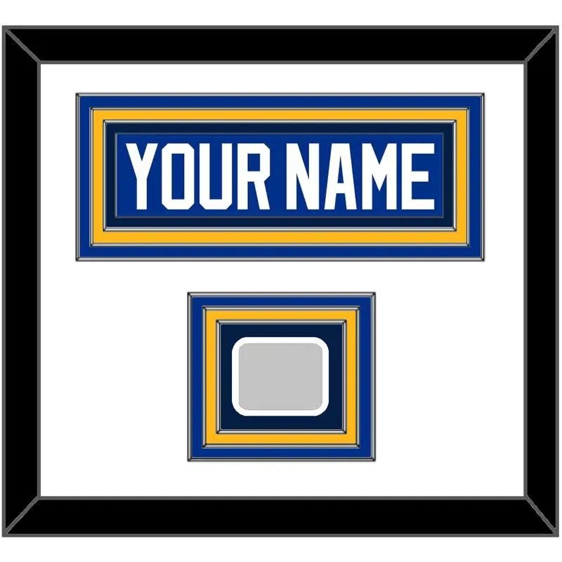 St. Louis Nameplate & Stanley Cup Finals Patch - Home Blue - Triple Mat 1