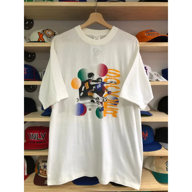 Vintage Paper Thin Soccer Graphic Tee Size XL