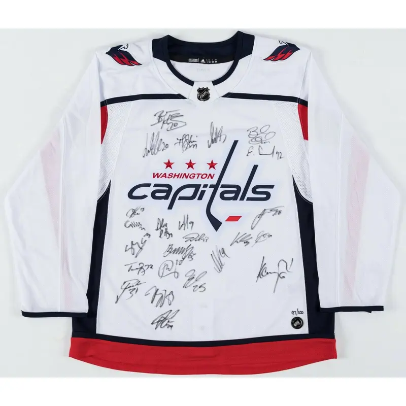 2017-18 Washington Capitals Stanley Cups Champs Team Signed Jersey Fanatics COA