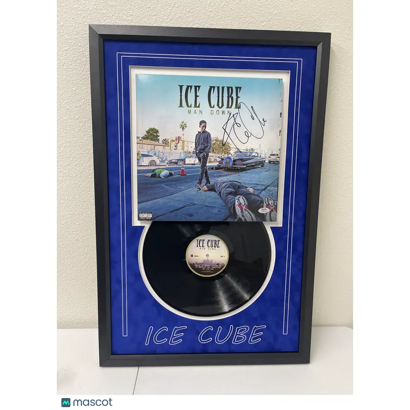 Ice Cube signed Vinyl Frame PSA/DNA Autographed Rapper Man Down